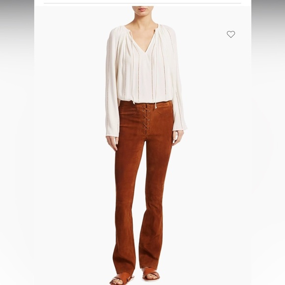 Frame tie up leather /suede pants. New w tags - Picture 1 of 10